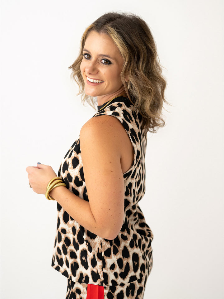 Lucky in Leopard Top