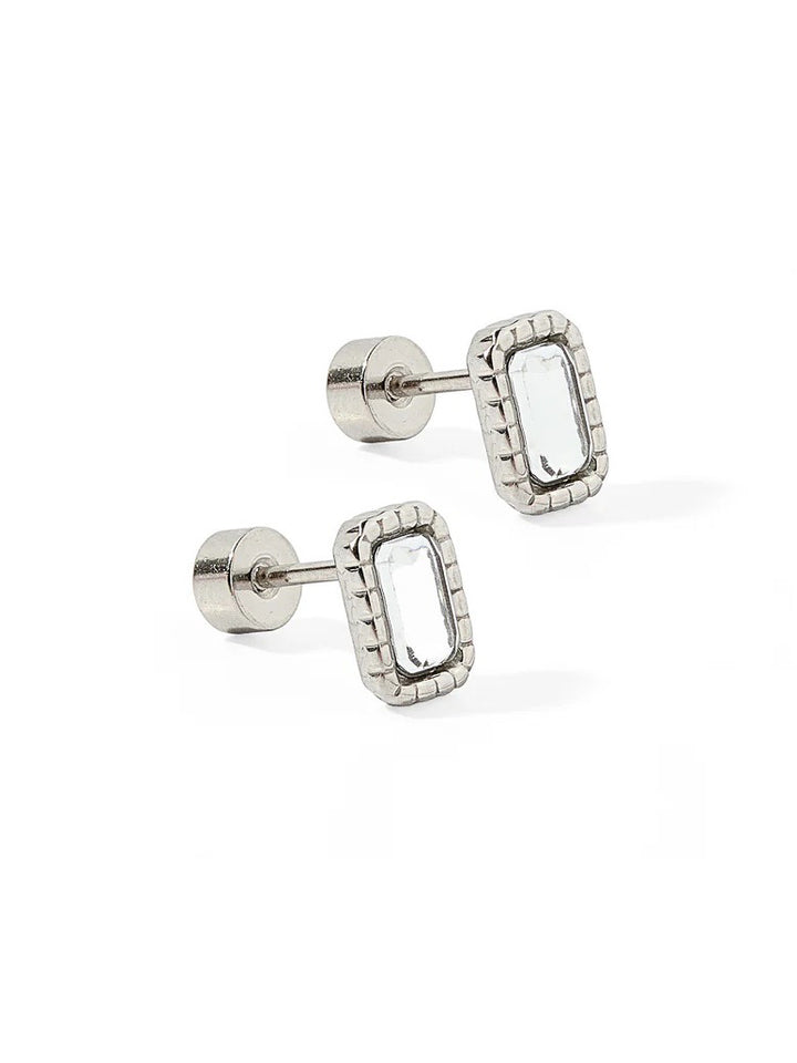 Madison Rectangle Screwback Earring