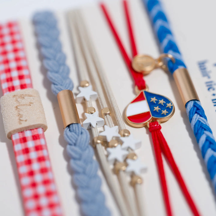 K'lani Hair Tie Bracelets Patriotic