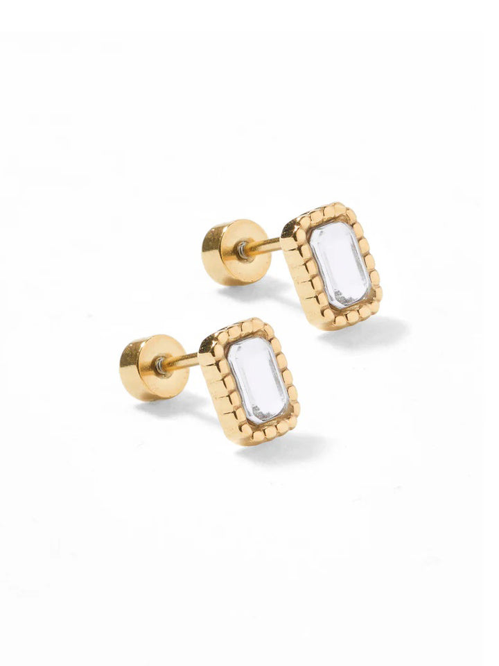 Madison Rectangle Screwback Earring