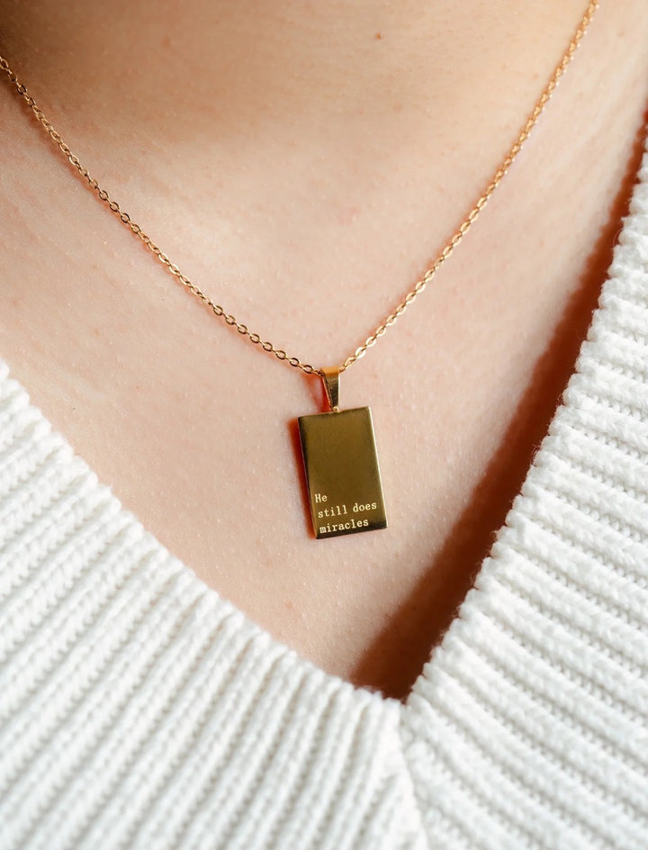 Jenessa Wait "He Still Does Miracles" Necklace
