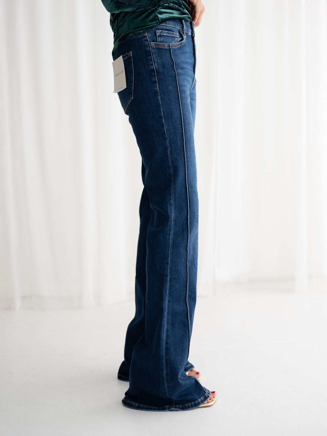 Bridge High Rise Flare with Front Pin Tuck