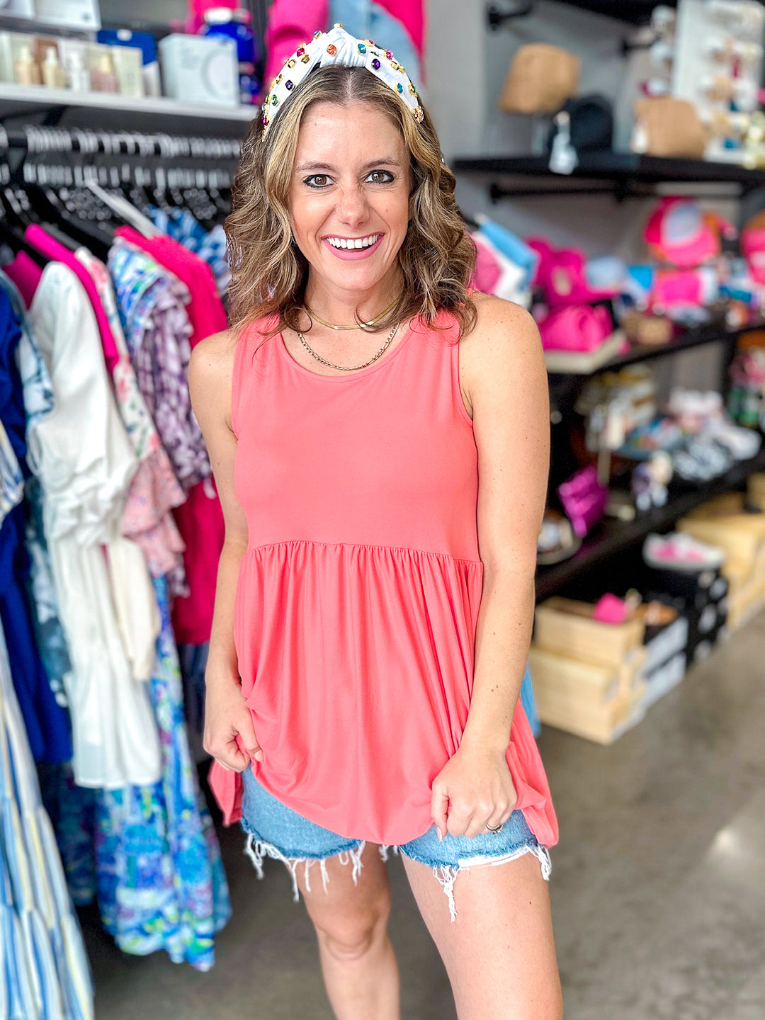 Saucy Stretch Babydoll Tank