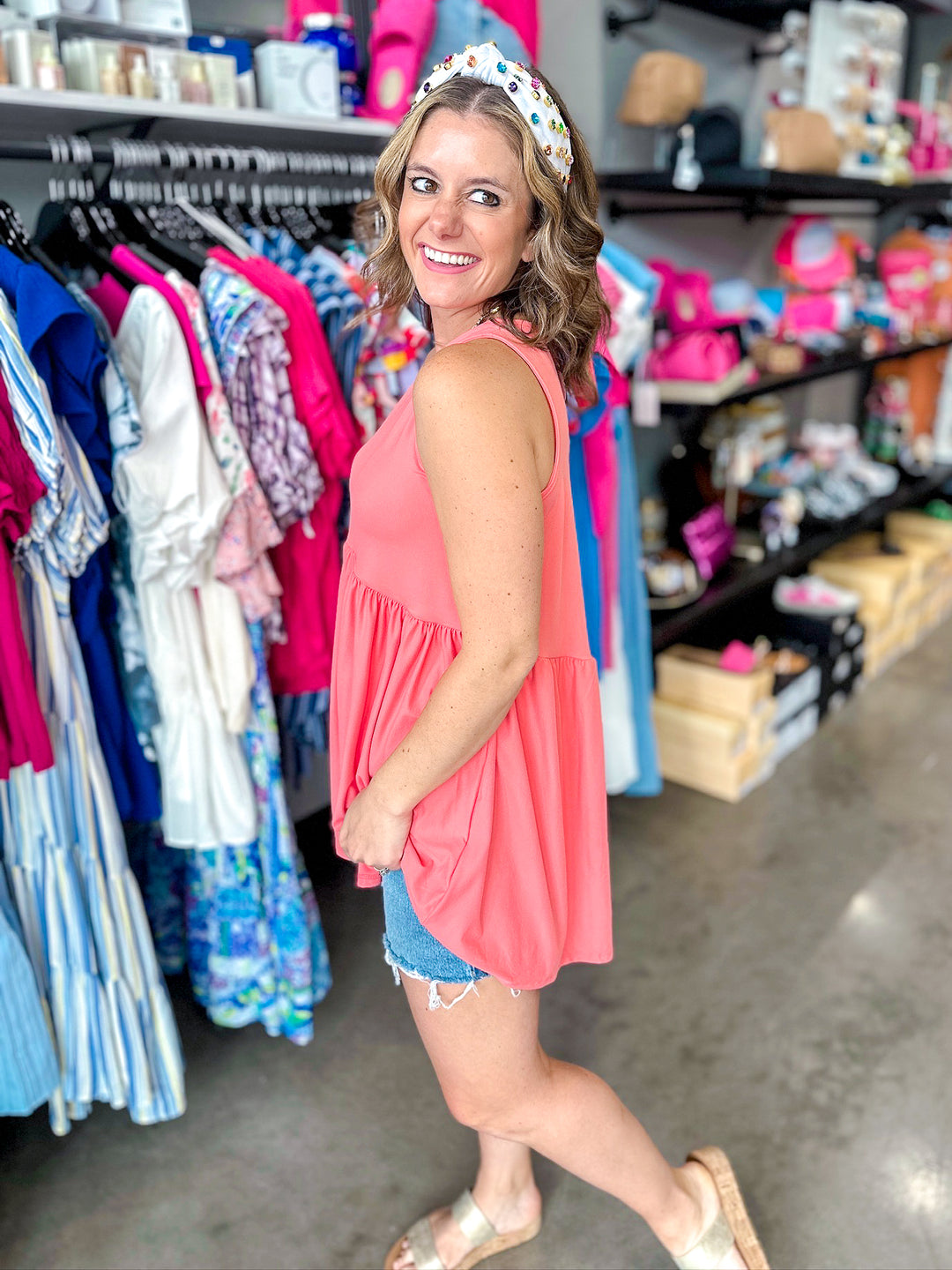 Saucy Stretch Babydoll Tank