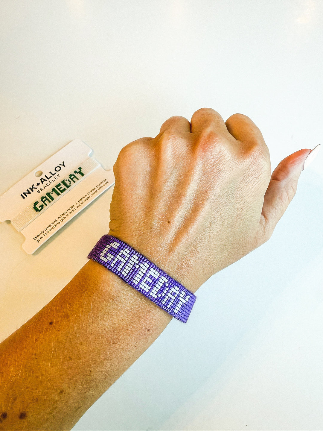 Gameday Adjustable Beaded Bracelet