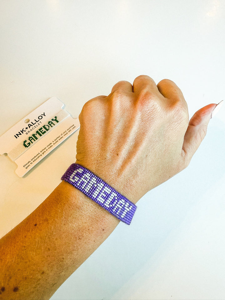 Gameday Adjustable Beaded Bracelet