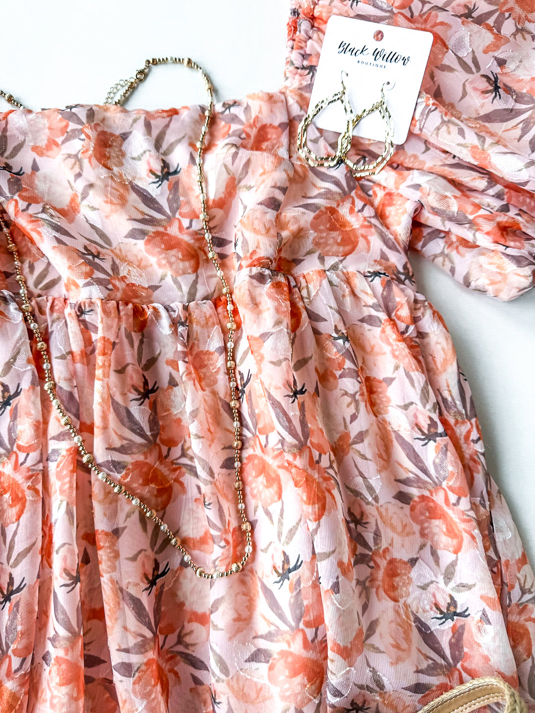 Playfully Peace Puff Sleeve Dress