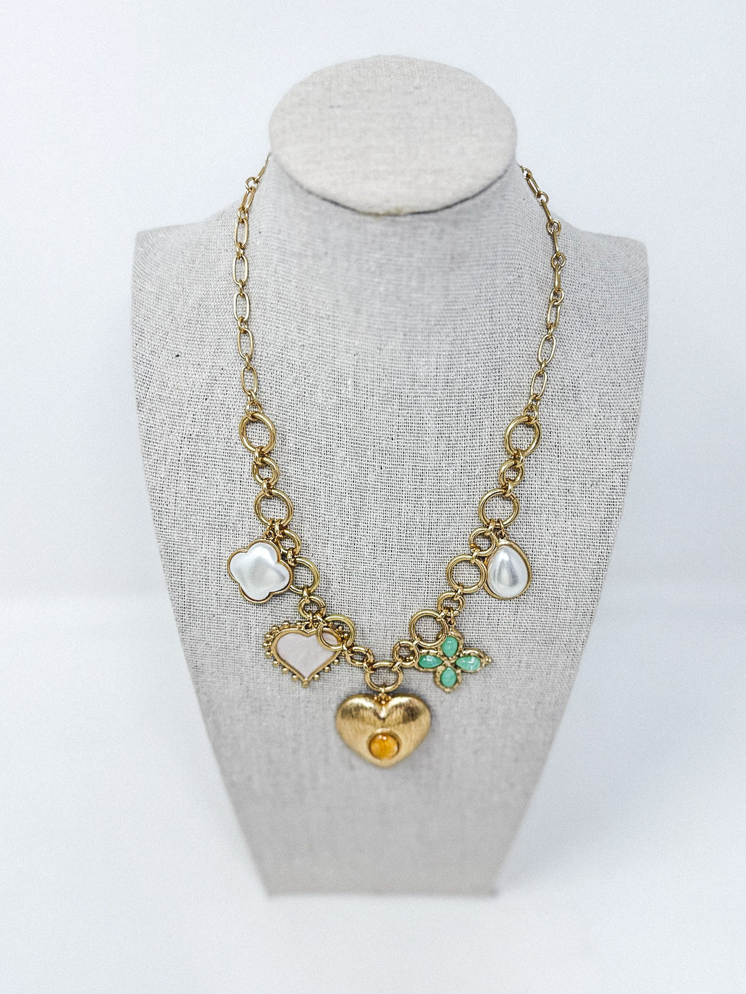Luna Heart Charm Necklace