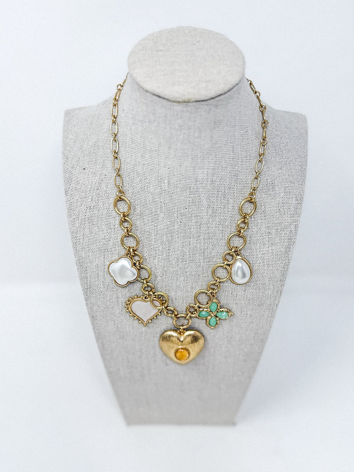 Luna Heart Charm Necklace