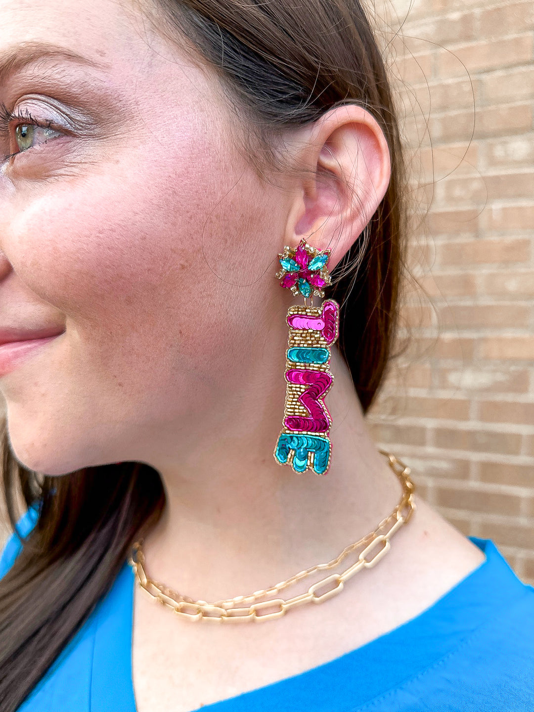 Fully Beaded Birthday Earring