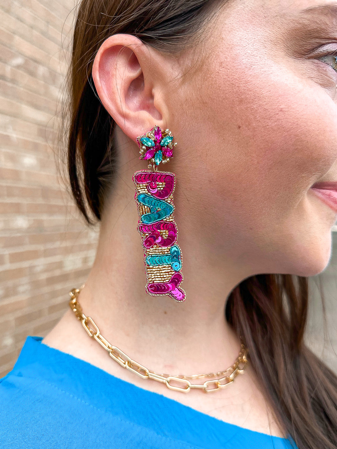 Fully Beaded Birthday Earring