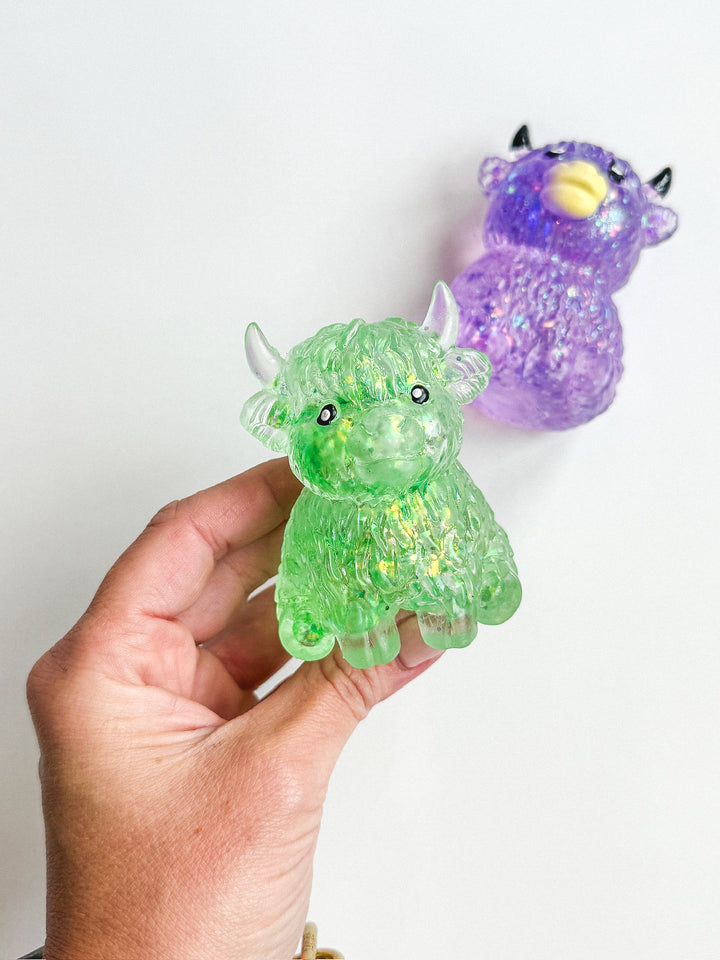 Highland Cows Glitter Squishy
