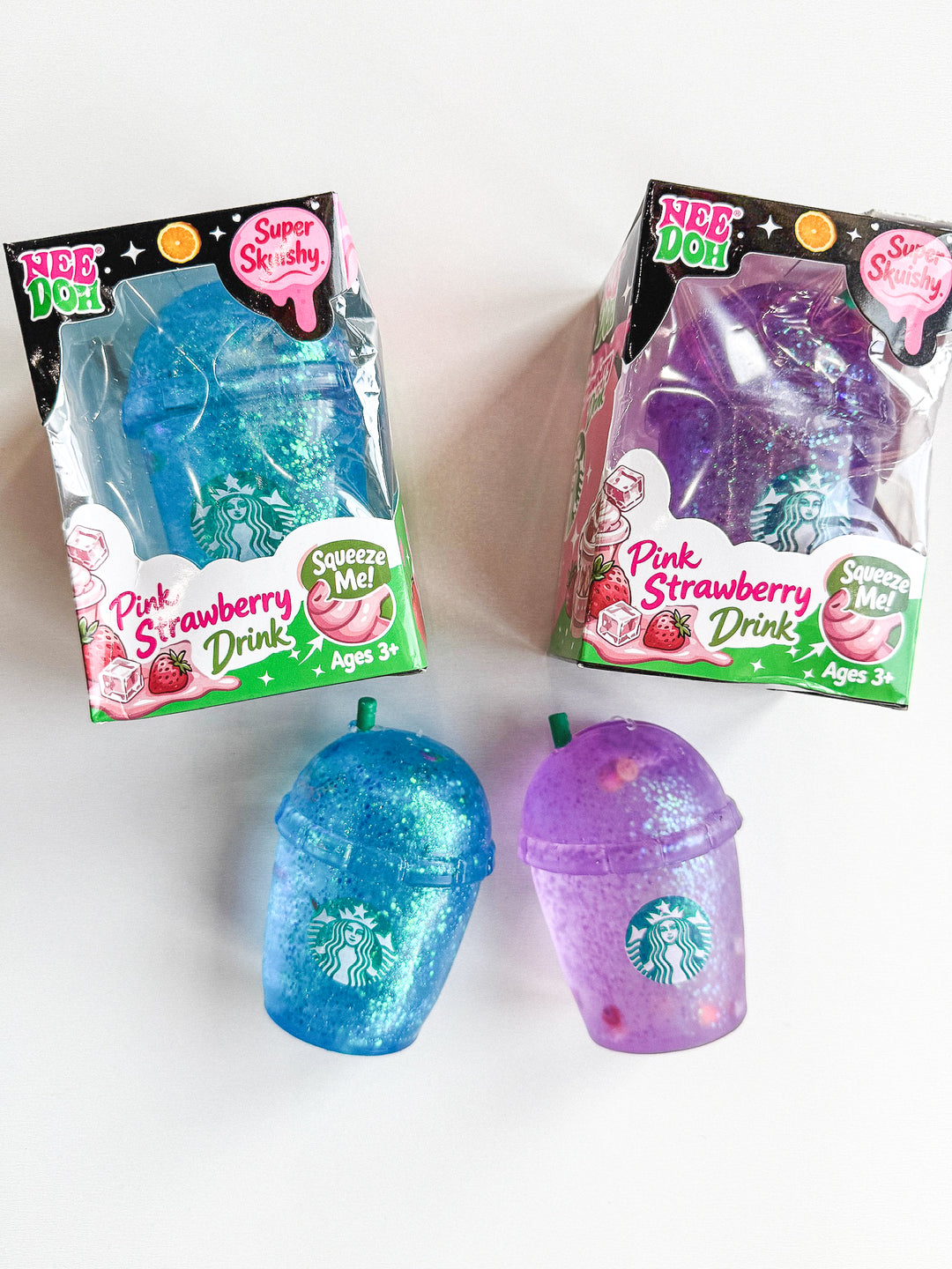 Glitter Pink Drink Squishie