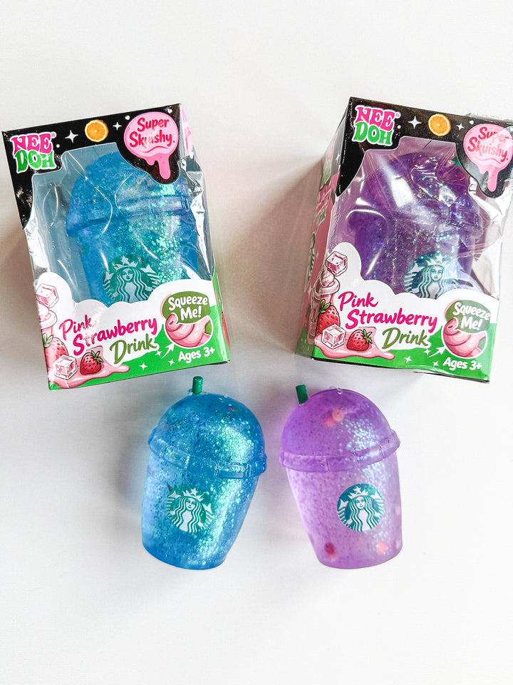 Glitter Pink Drink Squishie