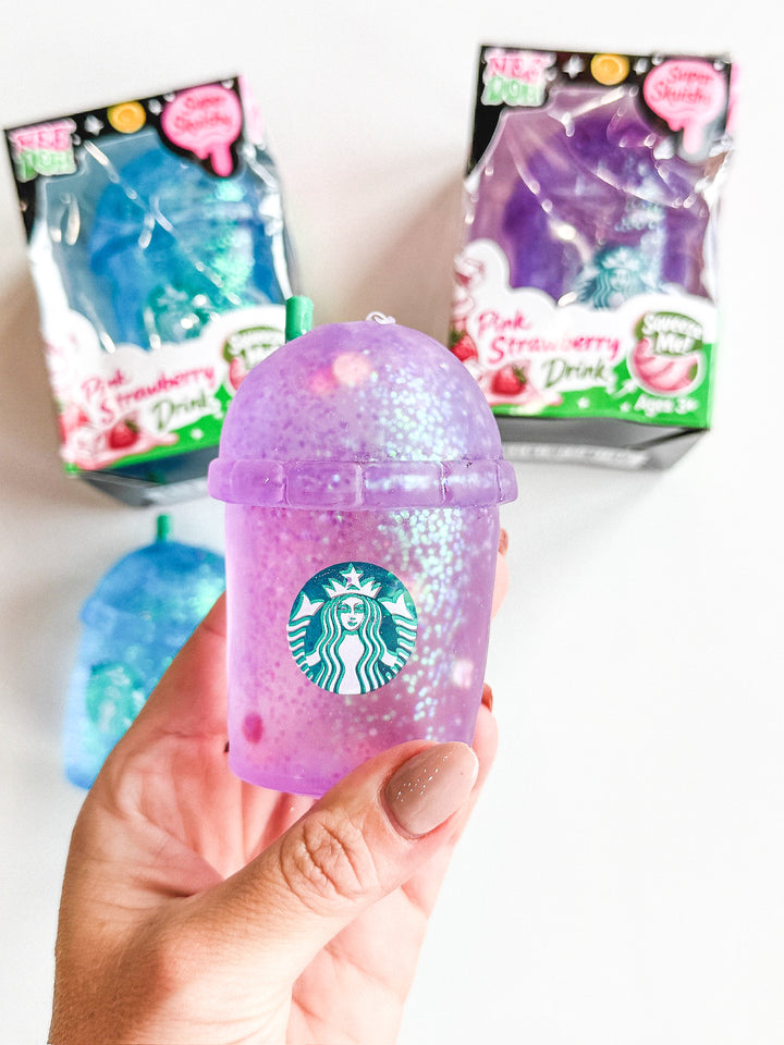 Glitter Pink Drink Squishie
