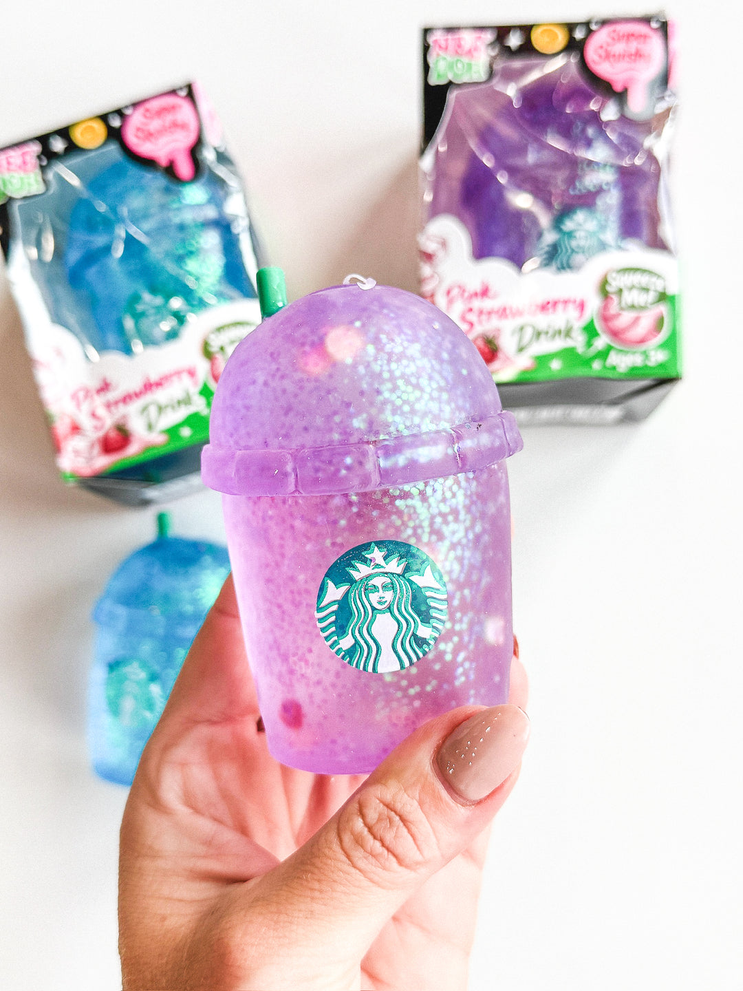 Glitter Pink Drink Squishie