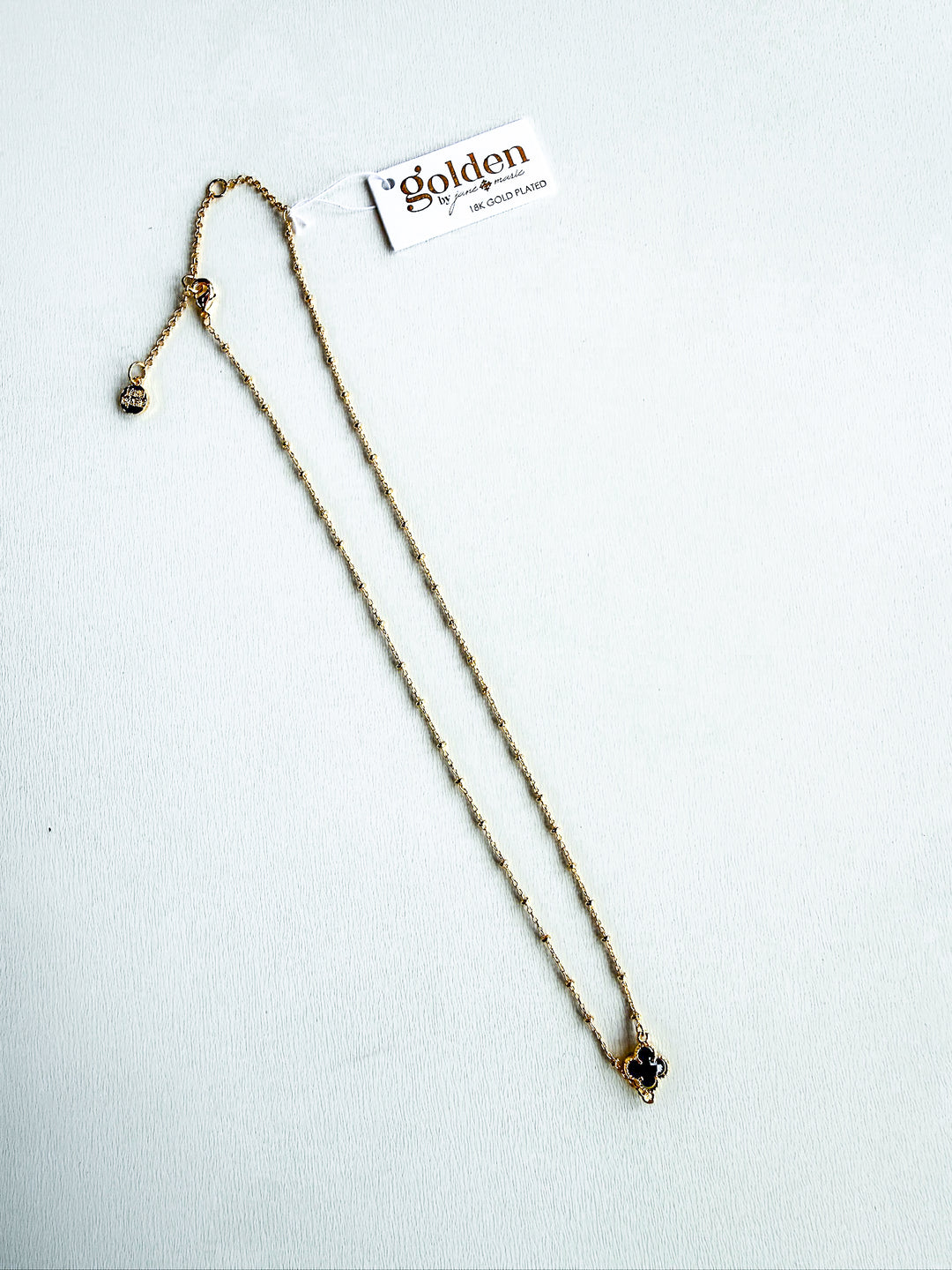 18K Gold Plated Enamel Dainty Chain Necklace
