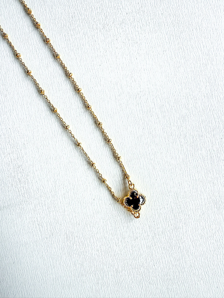 18K Gold Plated Enamel Dainty Chain Necklace