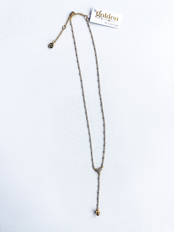 18K Gold Plated Enamel Dainty Chain Necklace