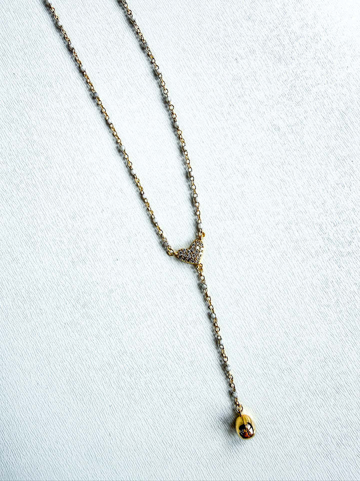 18K Gold Plated Enamel Dainty Chain Necklace