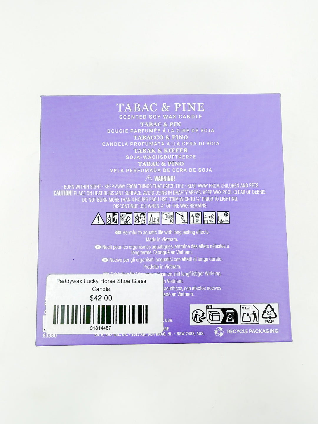 Paddywax Lucky Horse Shoe Glass Candle