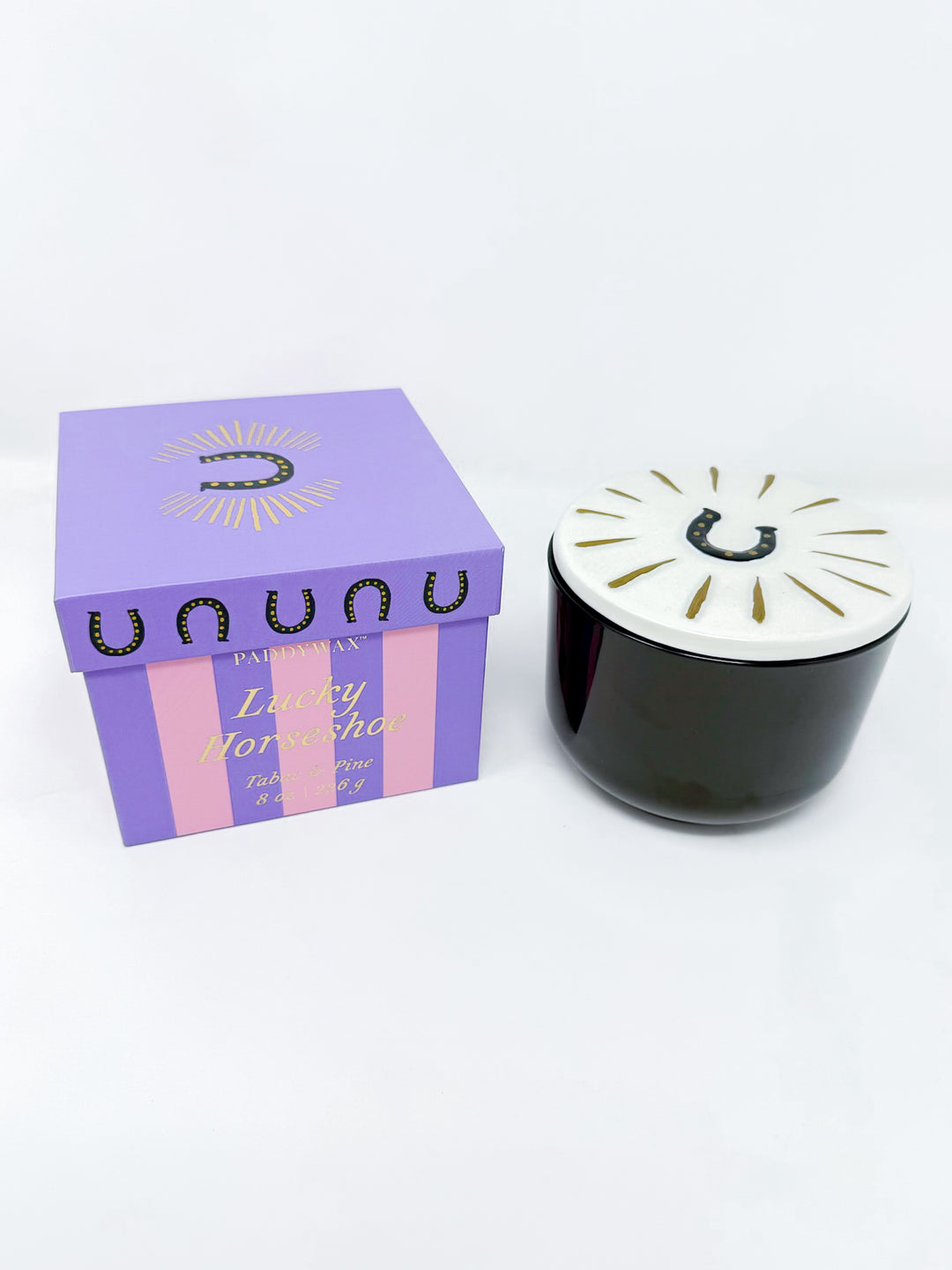 Paddywax Lucky Horse Shoe Glass Candle