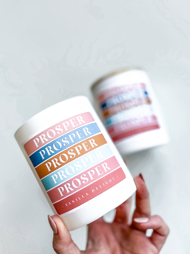 Prosper, Tx Multi Colored Vanilla Candle