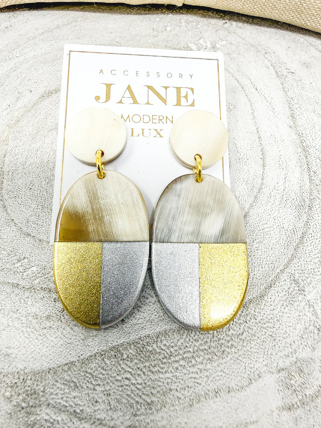 Colorblock Natural Drop Earrings