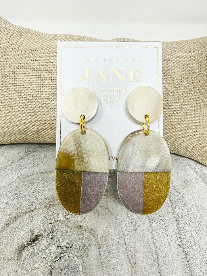 Colorblock Natural Drop Earrings