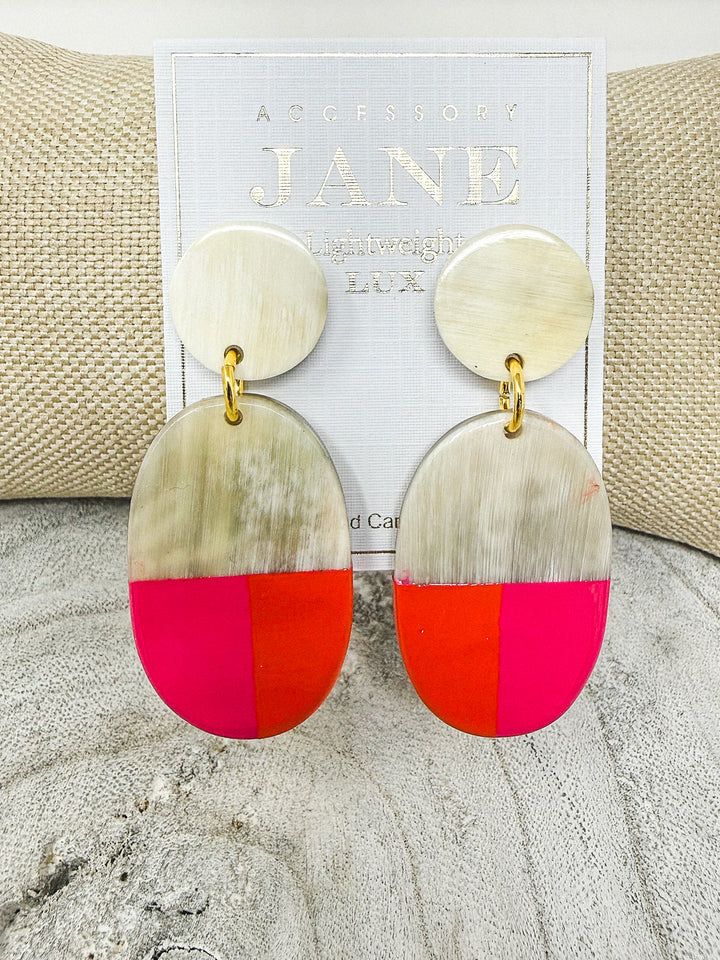 Colorblock Natural Drop Earrings
