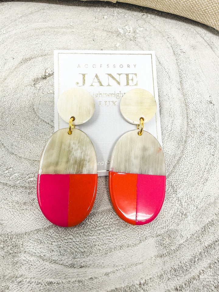 Colorblock Natural Drop Earrings