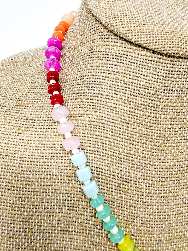 Natural Stone Beaded Necklace