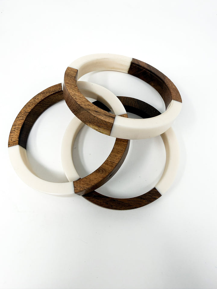 Wooden Stack Bracelet Sets