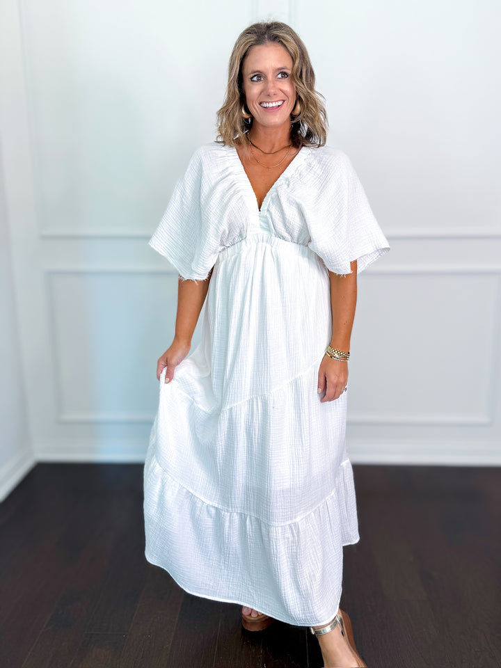 Gracie Gauze Smocked Midi Dress
