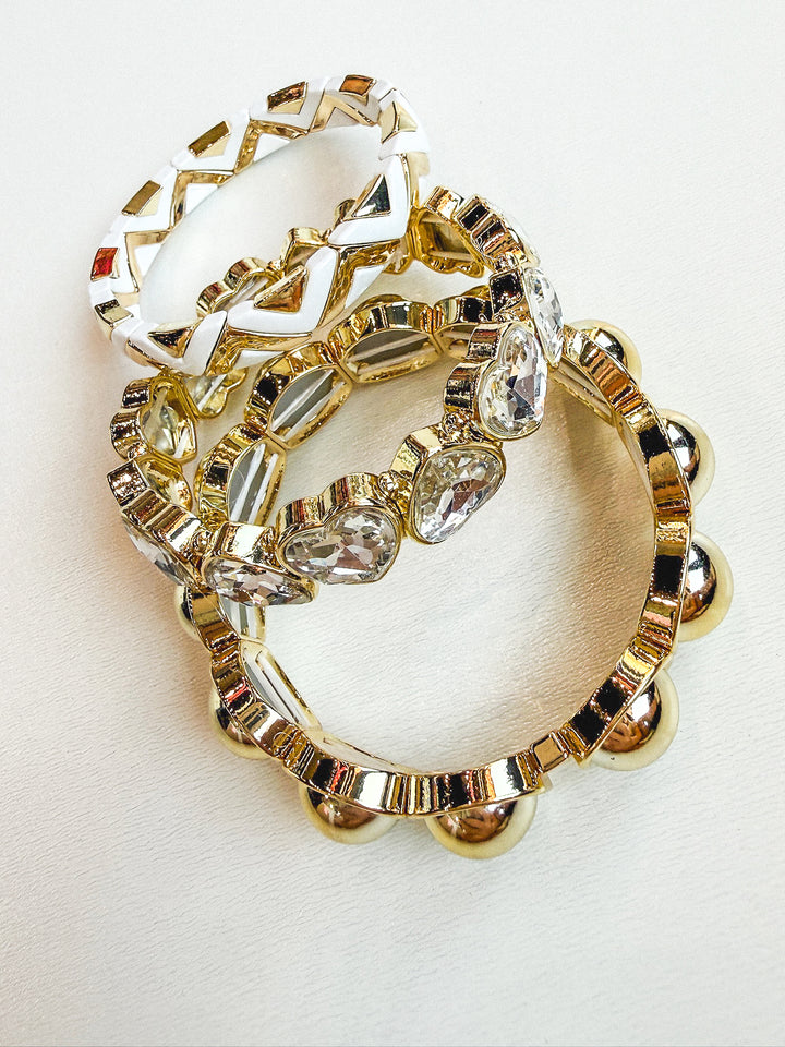 Have It With Hearts Bold Bracelet Stack