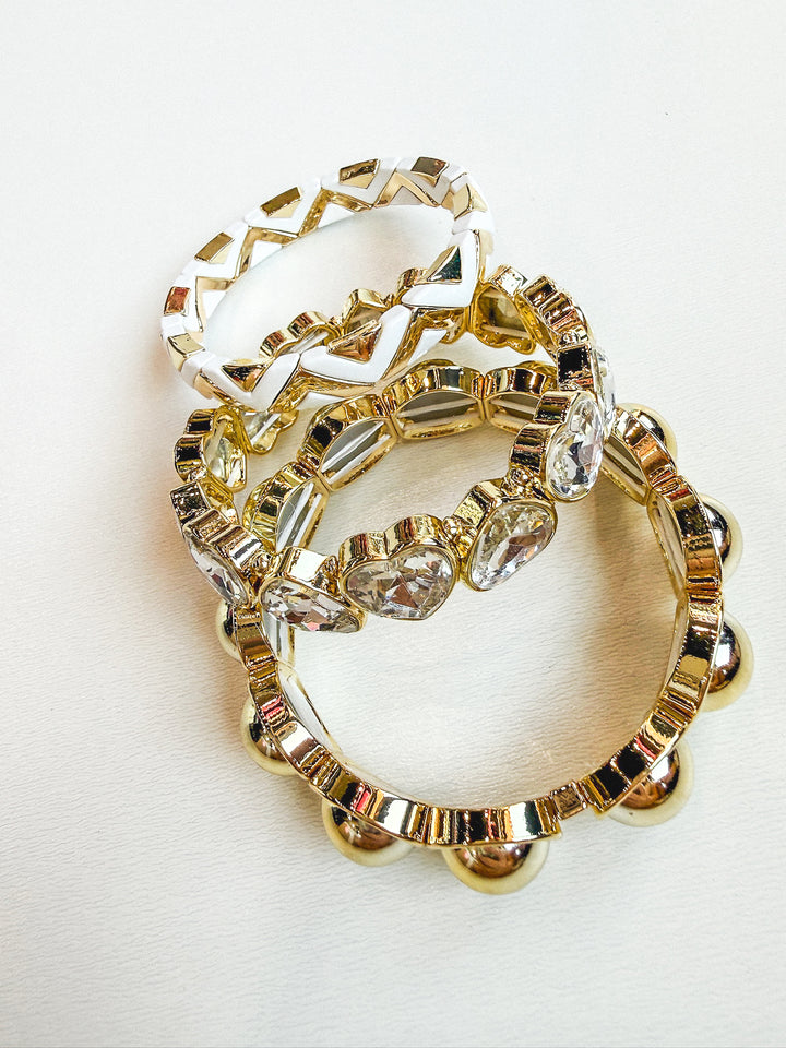 Have It With Hearts Bold Bracelet Stack