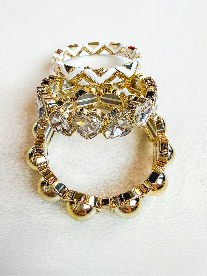 Have It With Hearts Bold Bracelet Stack