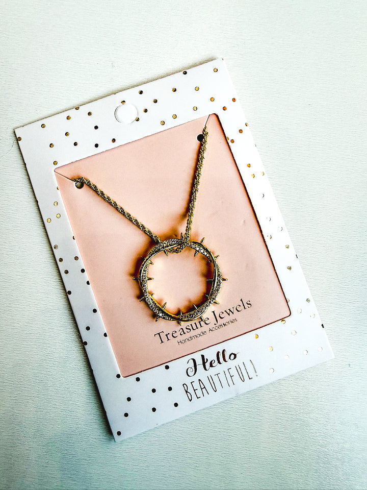 His Crown Rhinestone Necklace