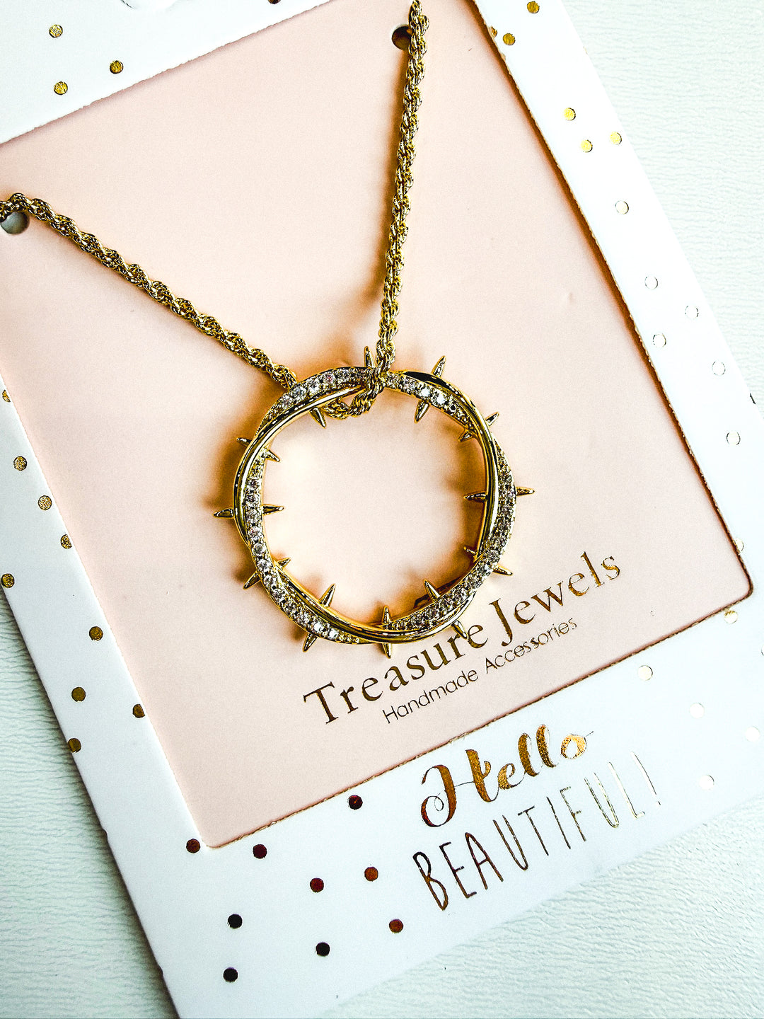 His Crown Rhinestone Necklace