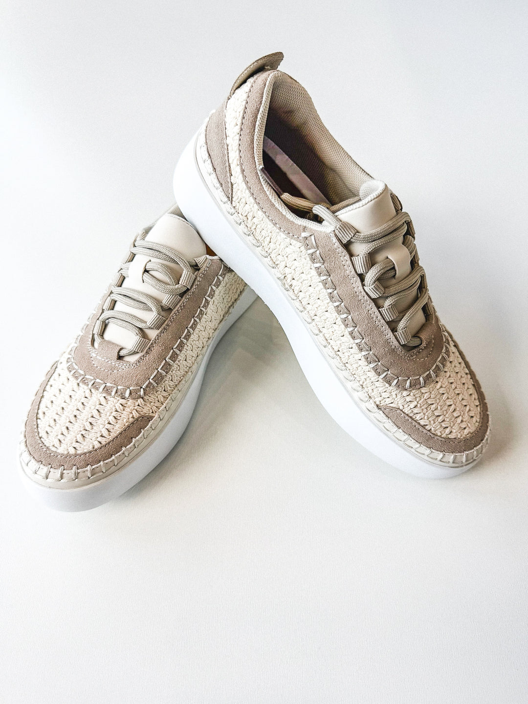 Shauna Woven Platform Crochet Sneaker