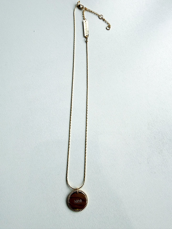 18K Plated Mama Gold Chain Necklace
