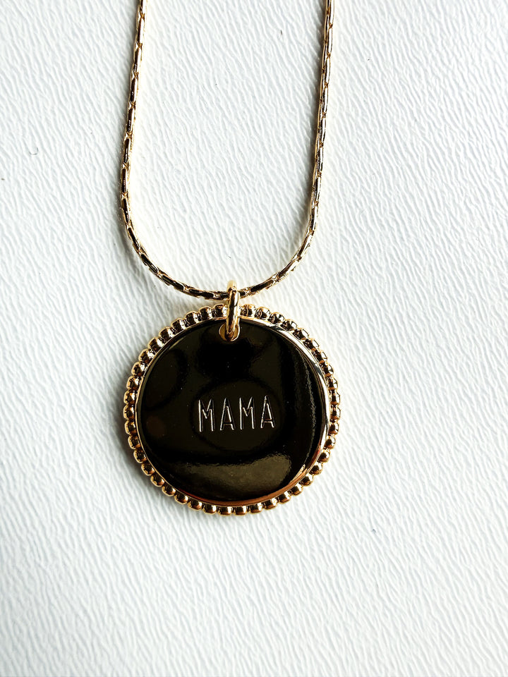 18K Plated Mama Gold Chain Necklace