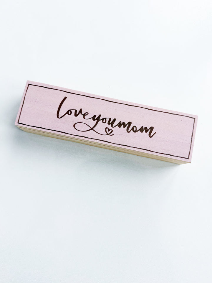 Love You Mom Bling Earring Box