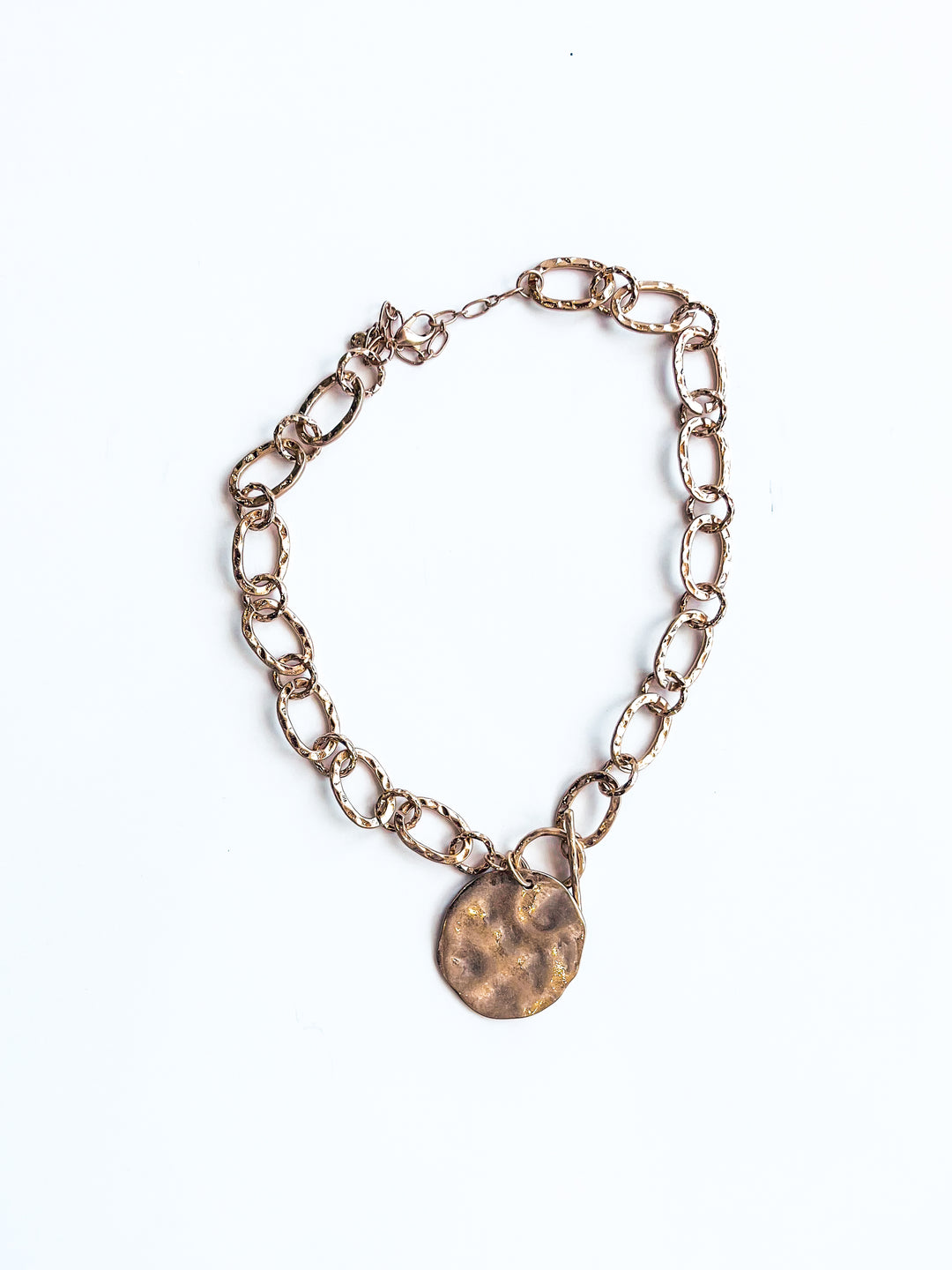 Chain with Hammered Coin Charm