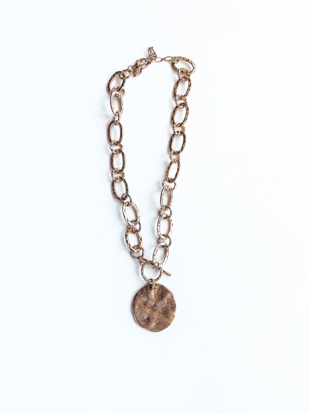 Chain with Hammered Coin Charm