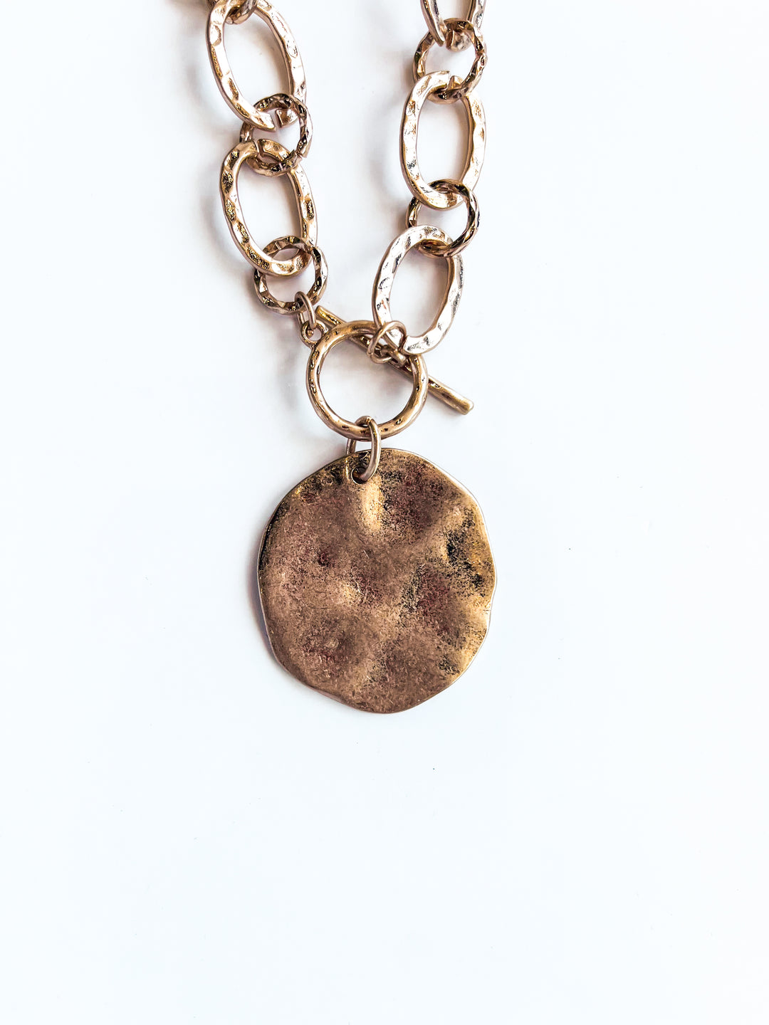 Chain with Hammered Coin Charm