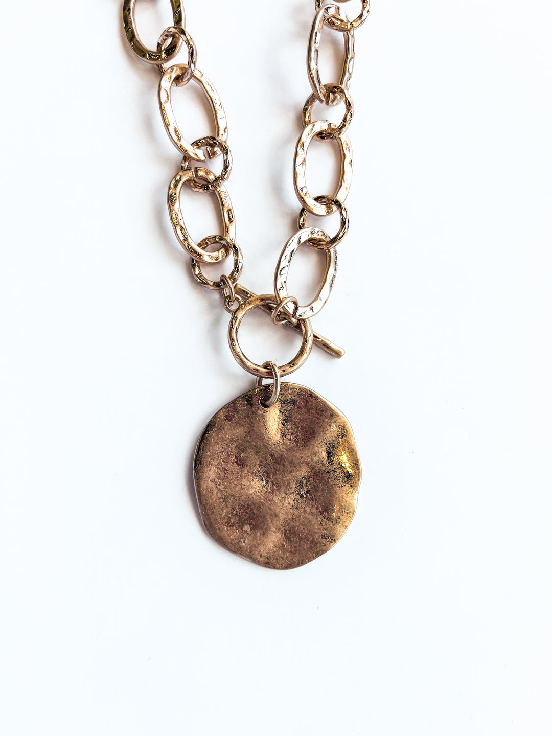 Chain with Hammered Coin Charm
