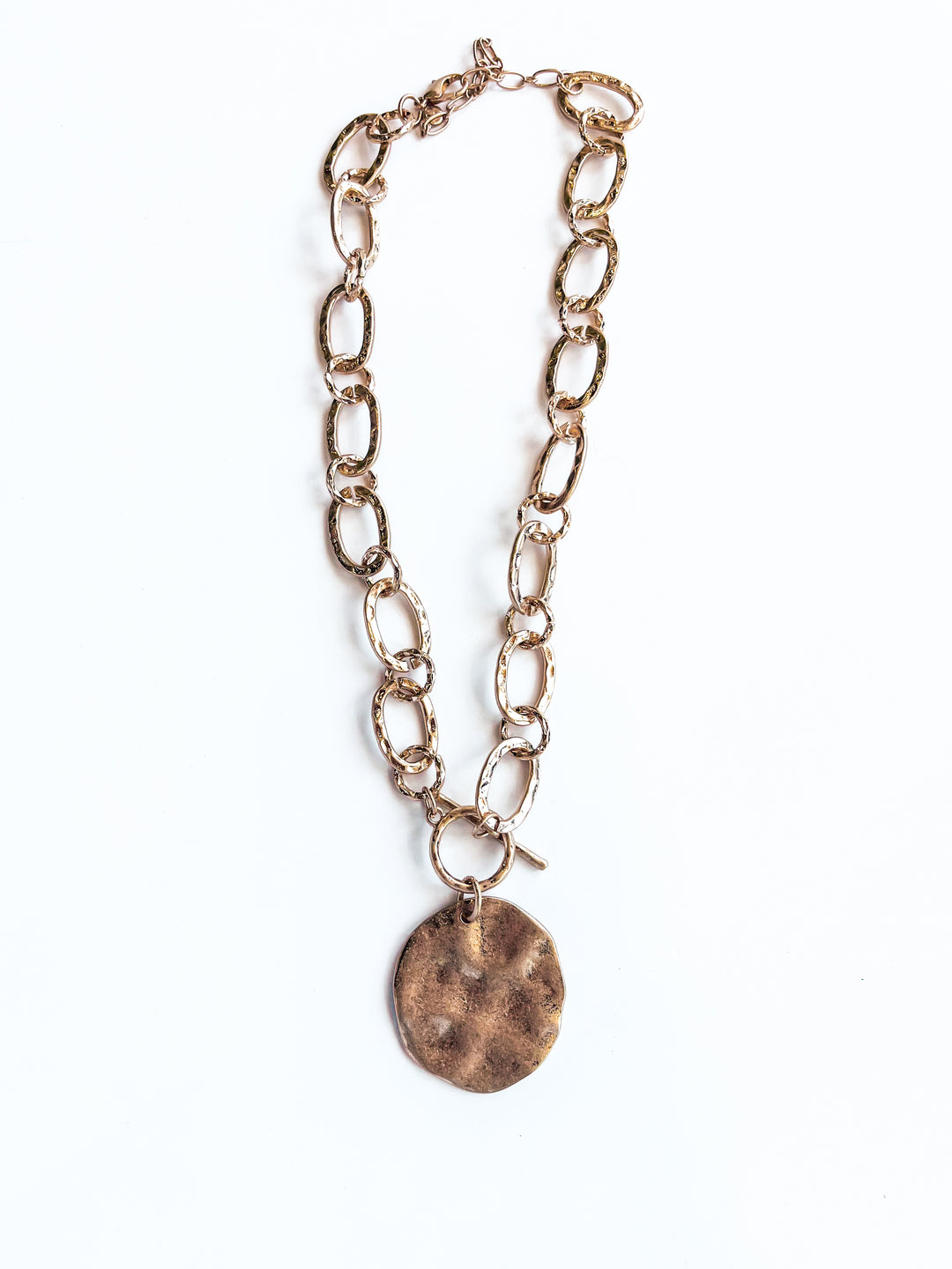 Chain with Hammered Coin Charm