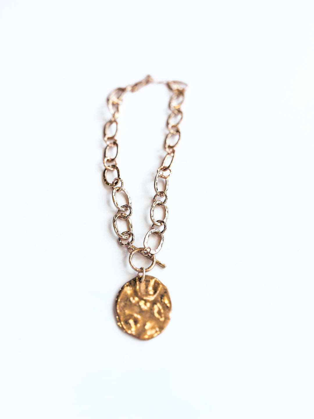 Chain with Hammered Coin Charm