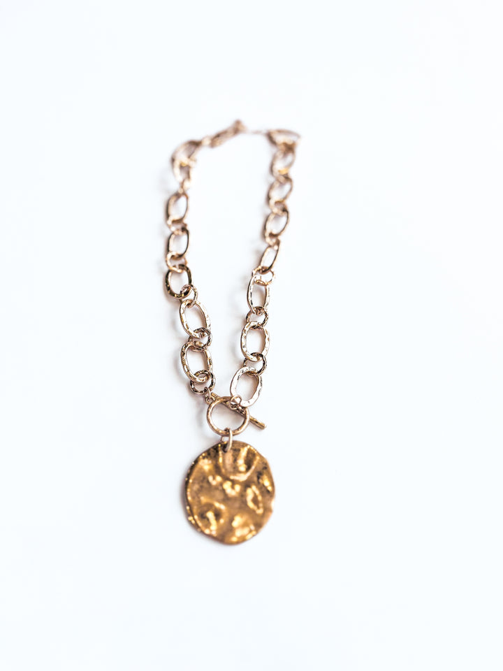 Chain with Hammered Coin Charm